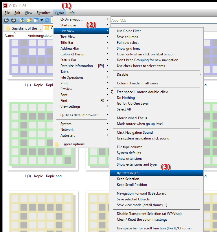 How can I customize what happens when File Explorer refreshes